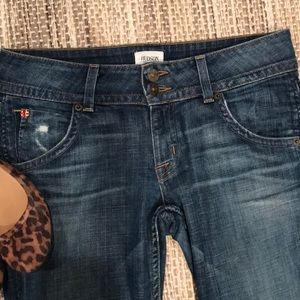 Hudson super low rise flare jeans